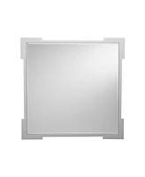 24; Silver Glass Square End Table