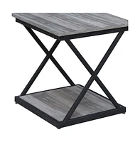 Manufactured Wood Square End Table – Space-Saving Side Table for Living Room or Entryway