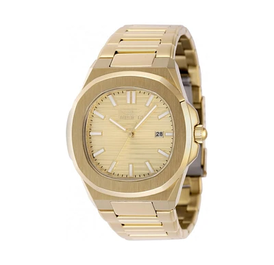 Invicta Men's 48520 Speedway Quartz 3 Hand Gold Dial Watch