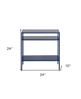 Durable Steel End Table – Stylish Two-Shelf Design for Living Room or Bedroom