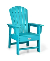 Gymax Set of 2 Kids Patio Adirondack Chair Armchair Weather Resistance Outdoor