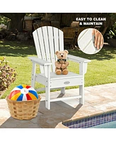 Gymax Set of 2 Kids Patio Adirondack Chair Armchair Weather Resistance Outdoor