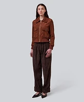 Furniq Uk Women's Suede Cropped Jacket, Created for Macy s