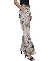 Karl Lagerfeld Paris Women's Printed Satin Pants
