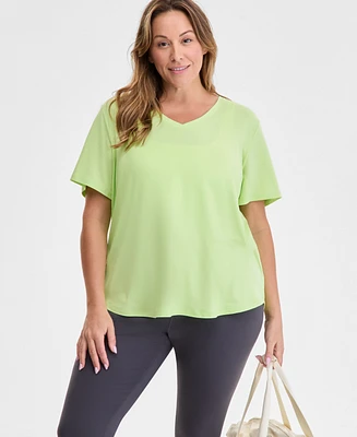 Id Ideology Plus Solid Essentials Active Tee, Created for Macy's