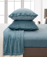 Linery & Co. Ultra Soft Cozy Velvet Plush Fleece Printed Sheet Set