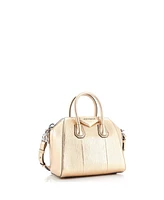 Pre-Owned Givenchy Mini Antigona Bag Embossed Leather