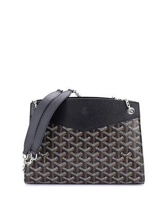 Pre-Owned Goyard Pm Structured Rouette Chain Shoulder Bag Coated Canvas