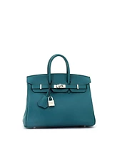 Pre-Owned Hermes Birkin 25 Handbag Swift with Palladium Hardware