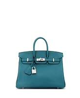Pre-Owned Hermes Birkin 25 Handbag Swift with Palladium Hardware