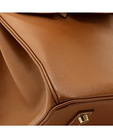 Pre-Owned Hermes Birkin 35 Handbag Brown Courchevel with Gold Hardware