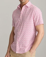 UNTUCKit Men's Slim Fit Performance Mavrud Short Sleeve Button Up Shirt