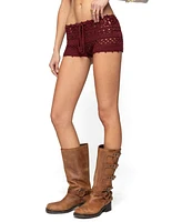 Edikted Women's Kelani Crochet Shorts