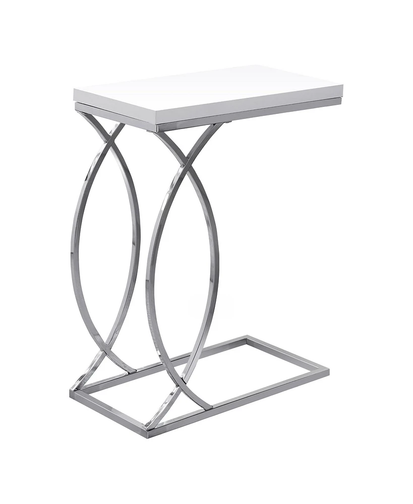 Mdf and Metal Accent Table with Sleek Design
