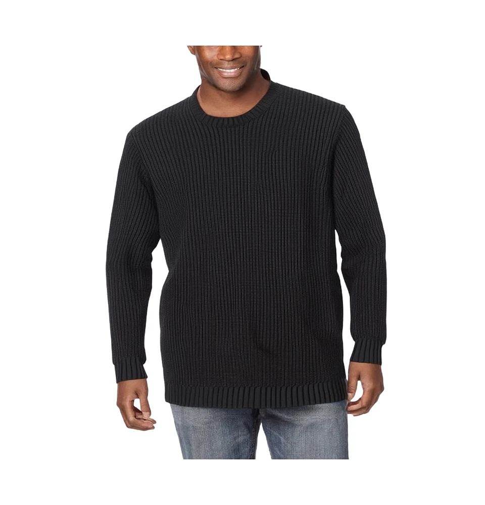 KingSize Big & Tall Shaker Knit Crewneck Sweater