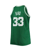 Men's Larry Bird Kelly Green Boston Celtics Big and Tall 1985-86 Nba 75th Anniversary Diamond Swingman Jersey