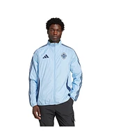 Adidas Men's Light Blue/Deep Sea Blue Vancouver Whitecaps Fc 2025 Anthem Reversible Full-Zip Jacket