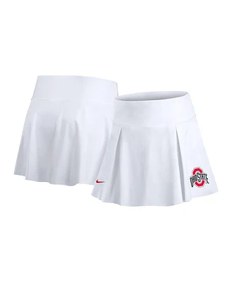 Nike Women's White Ohio State Buckeyes Club Tennis Skirt with Shorts