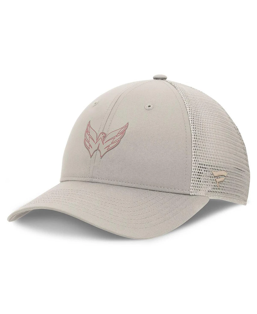 Fanatics Women's Tan Washington Capitals Authentic Pro Road Trucker Adjustable Hat