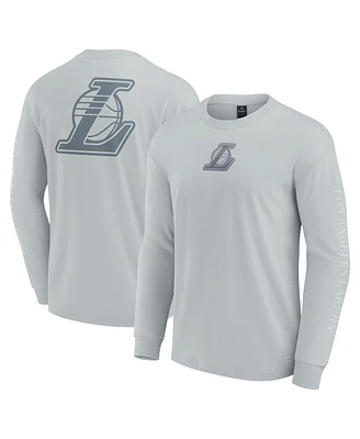 Fanatics Men's Gray Los Angeles Lakers Elements Strive Long Sleeve T-Shirt