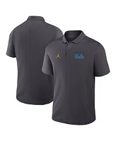 Jordan Men's Anthracite Ucla Bruins Primetime Victory Primary Logo Performance Polo Shirt