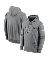 Nike Men's Heather Gray New Orleans Saints Performance Fleece Pullover Hoodie