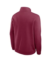 Nike Men's Burgundy Philadelphia Phillies Cooperstown Collection Fleece Half-Zip Pullover Sweatshirt