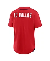 Fanatics Men's Red Fc Dallas Injury Time Baseball Jersey