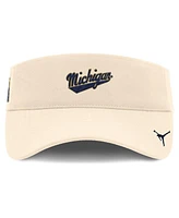Jordan Men's Natural Michigan Wolverines Primetime Ace Adjustable Visor