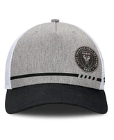 Fanatics Men's Heather Gray Inter Miami Cf Low Block Trucker Adjustable Hat