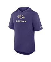 Nike Men's Purple Baltimore Ravens Lockup Tri-Blend Hoodie T-Shirt