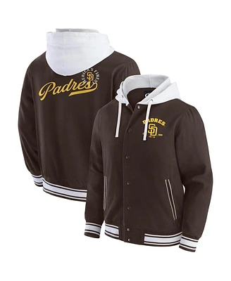 Darius Rucker Collection by Fanatics Men's Brown San Diego Padres Full-Snap Hooded Jacket