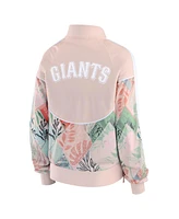 Wear by Erin Andrews Women's Sand San Francisco Giants Raglan Full-Zip Track Jacket