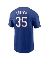 Nike Men's Jack Leiter Royal Texas Rangers Fuse Name Number T-Shirt