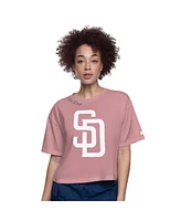 Starter Women's Pink San Diego Padres Play the Ball Boxy Cropped T-Shirt