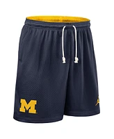 Jordan Men's Navy/Maize Michigan Wolverines 2025 Sideline Reversible Performance Shorts