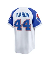 Nike Men's Hank Aaron White Atlanta Braves Throwback Cooperstown Collection Limited Jersey