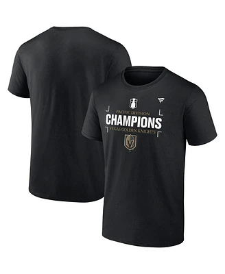 Fanatics Men's Black Vegas Golden Knights 2025 Pacific Division Champions T-Shirt