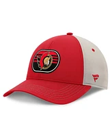 Fanatics Men's Red/Gray Ottawa Senators 2025 Stanley Cup Playoffs Locker Room Trucker Adjustable Hat