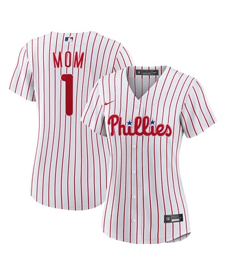 Nike Women's White Philadelphia Phillies 1 Mom Home Replica Jersey