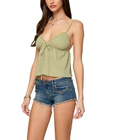 Edikted Women's Brianne Textured Babydoll Tank Top