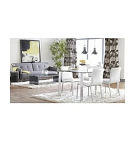 Upholstered Leather Dining Chairs Set of 2 with Supportive Backrest for Room
