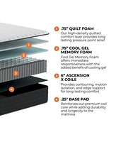Brooklyn Bedding Select Gel Memory Foam Hybrid Cushion Firm Tight Top Mattress Collection