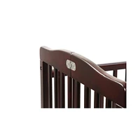 L.a. Baby The Little Wood Crib-Mini/Portable Folding Wood Crib-Cherry