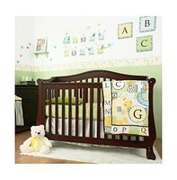 L A Baby The Brentwood 4 in 1 Convertible Full Sized Wood Crib