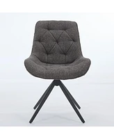 Dyhome Swivel Dining Chairs, Boucle Upholstered Accent Chairs Living Room Desk Office Arm Chair