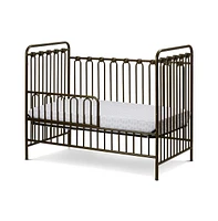 La Baby Napa 3 in 1 Convertible Full Sized Metal Crib in Golden Nugget