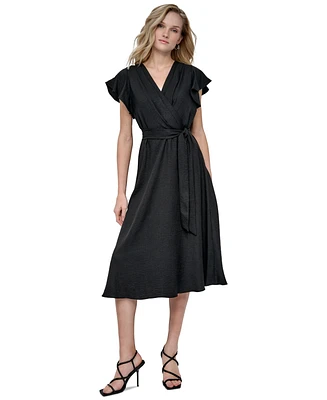 Dkny Women's Flutter-Sleeve Midi Dress