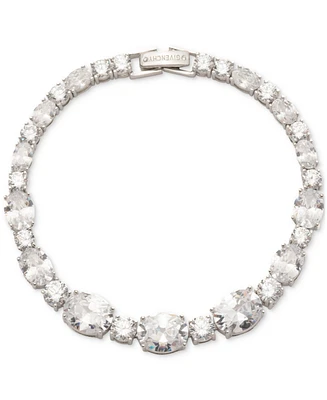 Givenchy Silver-Tone Mixed-Cut Cubic Zirconia Tennis Bracelet