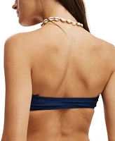 Cotton On Women's Ring-Front Bandeau Bikini Top